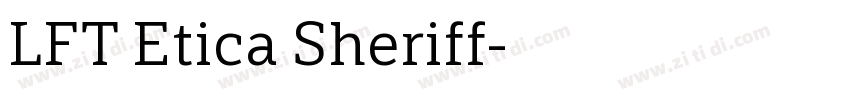 LFT Etica Sheriff字体转换